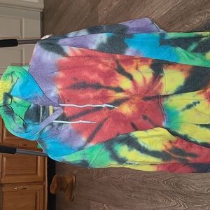 Mens women's unisex handmade tye dye hoodie. XL